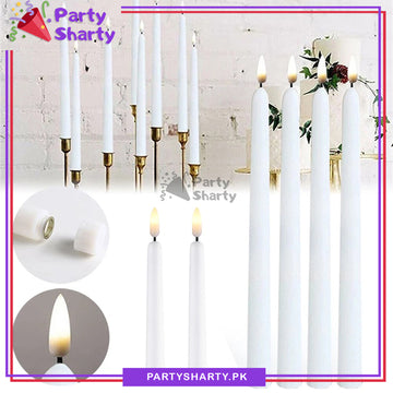 Pack of 2 Creative Artificial LED Long Pole Flameless Electronic Candle Light (Battery Powered Candles)